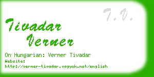 tivadar verner business card